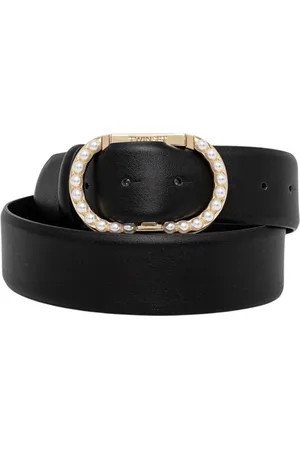 Twin-Set Belts, female, , Size: M Oval T and Pearl Belt