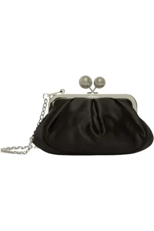 Max Mara Clutches, female, , Size: ONE SIZE Satin Bag with Rhinestones