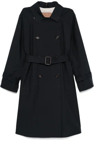 Max Mara Belted Coats, female, , Size: XS Double-Breasted Coat with Belted Waist