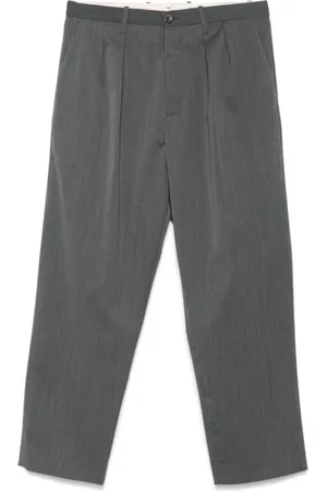 Nine In The Morning Straight Trousers, male, , Size: M Grey Kai Trousers with Flap Pockets