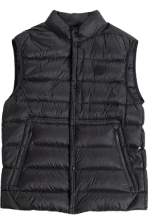 Moncler Vests, male, , Size: L Sleeveless Down Jacket with Zip