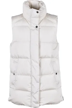 Woolrich Vests, female, , Size: S Puffer Vest Sleeveless Zip Feather Lining