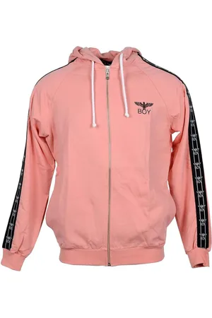 Boy London Zip-throughs, male, , Size: XS Print Hooded Sweatshirt with Pockets