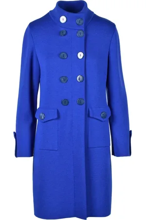 CHARLOTT Double-Breasted Coats, female, , Size: M Knit Coat with Snap Fasteners