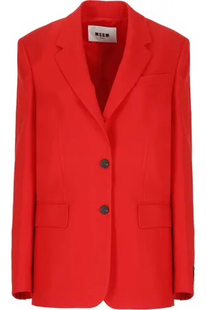 Msgm Blazers, female, , Size: S Viscose Blazer Woman Classic Style