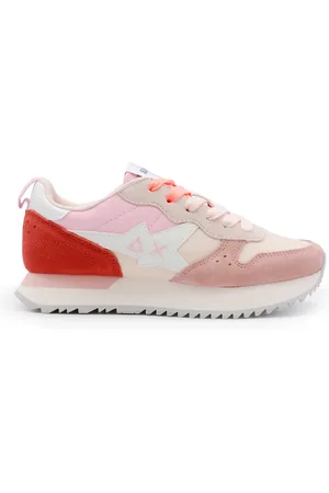sun68 Sneakers, female, , Size: 11 US Pink Suede and Fabric Sneakers