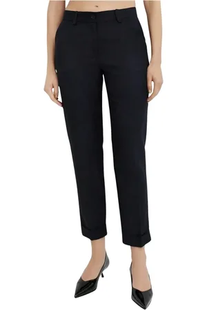 P.A.R.O.S.H. Cropped Trousers, female, , Size: XS Navy Flared Pants