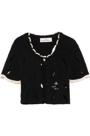 Vivienne Westwood Cardigans, female, , Size: XS Charcoal Slash Cardigan