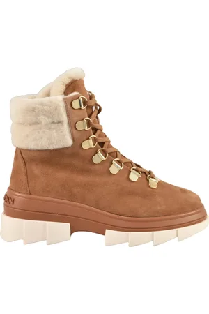 Stuart Weitzman Winter Boots, female, , Size: 8 US Shearling Lace-Up Ankle Boots