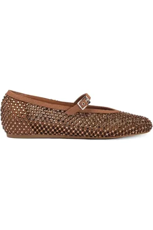 LE SILLA Ballerinas, female, , Size: 10 US Crystal Mesh Ballerina Shoes