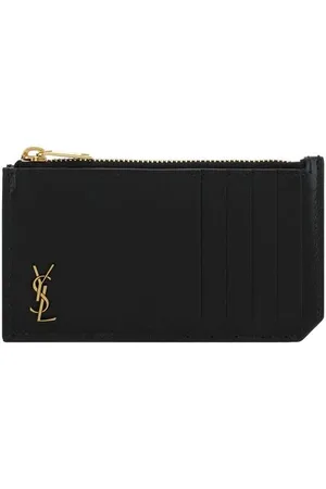 Saint Laurent Wallets & Cardholders, male, , Size: ONE SIZE Iconic Card Holder with Coin Compartment