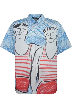 Msgm Short Sleeve Shirts, male, , Size: XL Colorful Men
