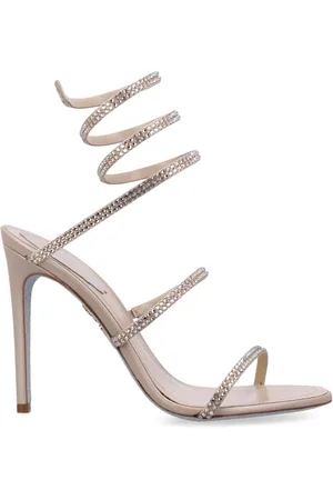 RENE CAOVILLA High Heel Sandals, female, , Size: 7 US Crystal Gold Sandals