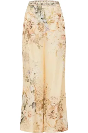 Camilla Wide Trousers, female, , Size: S Floral Wide Leg Pants