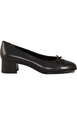 Tory Burch Pumps, female, , Size: 10 US Leather Decolletè Heels with Rubber Sole