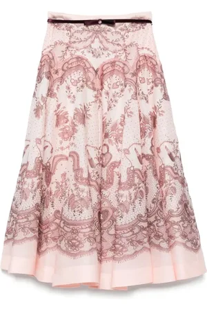 ZIMMERMANN Midi Skirts, female, , Size: S Floral Mini Skirt