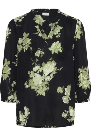 Kaffe Blouses, female, , Size: M Amber Blouse with Flower Print