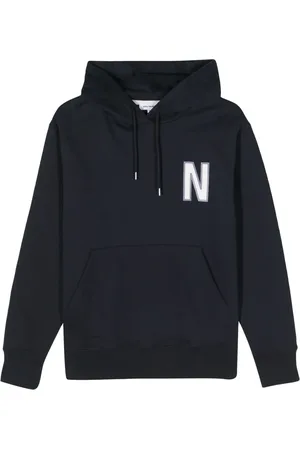 Norse projects Hoodies, male, , Size: S Arne N Logo Print Hoodie