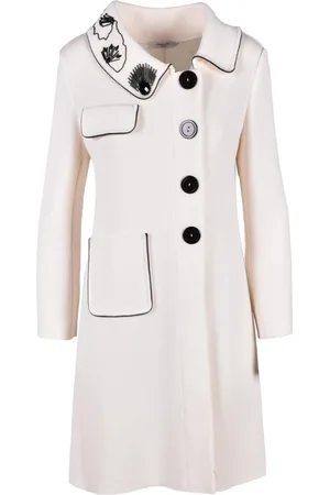 CHARLOTT Double-Breasted Coats, female, , Size: M Wool Coat with Snap Fasteners