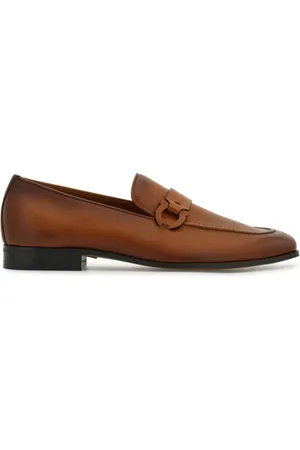 Salvatore Ferragamo Loafers, male, , Size: 7 1/2 US Beige Dark Moccasin Bonny Style