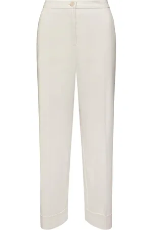 Elena Miro Cropped Trousers, female, , Size: 4XL Cropped Folded Pants