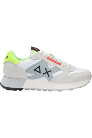 sun68 Sneakers, male, , Size: 11 US Jaki 2.0 Sneakers with Gray and Fluorescent Yellow Inserts