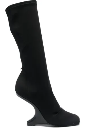 Rick Owens Heeled Boots, female, , Size: 6 1/2 US Cantilever 11 Mid Calf Boot