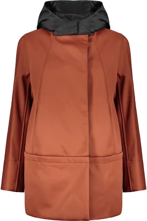 MOORER Parkas, female, , Size: S Wool Double-Breasted Coat with Removable Hood