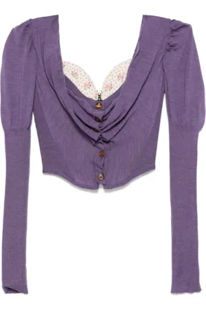 Vivienne Westwood Cardigans, female, , Size: XS Lavender Corset Cardigan