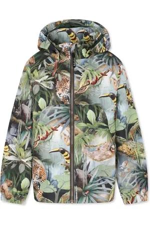 Molo Light Jackets, unisex, , Size: 10 Y Jungle Print Wind Jacket