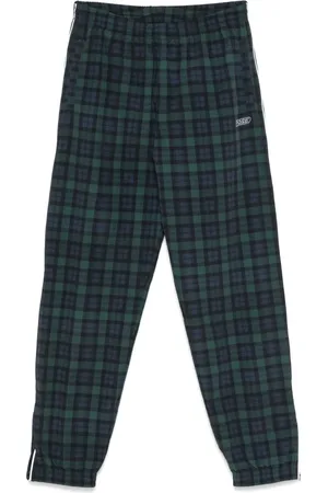 MARTINE ROSE Sweatpants, male, , Size: S Black Tartan Printed Trackpant