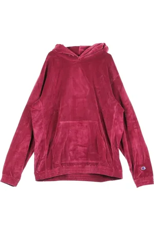 Champion Hoodies, male, , Size: L Burgundy Hooded Sweatshirt for Men