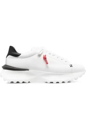 Giuliano Galiano Sneakers, male, , Size: 7 US White Black Leather Sneakers