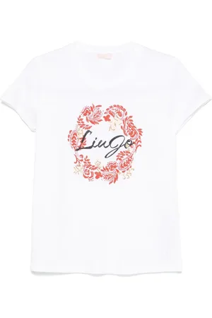 Liu Jo T-Shirts, female, , Size: S Paisley Print Rhinestone Crew Neck Tee