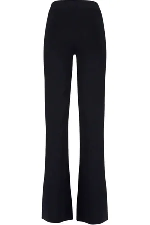 Calvin Klein Wide Trousers, female, , Size: L Flared Leg Viscose Trousers