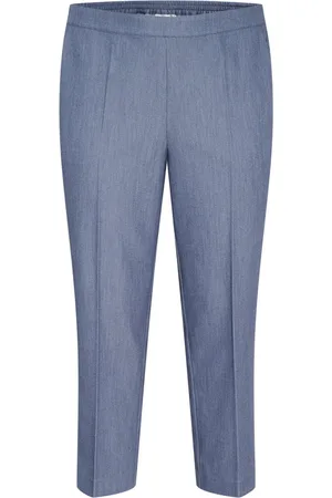 Kaffe Straight Trousers, female, , Size: 3XL Vintage Indigo Cropped Pants