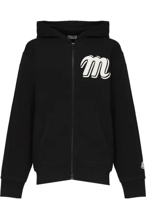 Moncler Zip-throughs, male, , Size: M Cotton Sweater with Hood