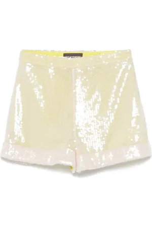 MVP Wardrobe Short Shorts, female, , Size: S Yellow Jasmine Bermuda Shorts Zip Closure