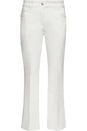 Elena Miro Boot-cut Jeans, female, , Size: S Cropped Drill Stretch Pants