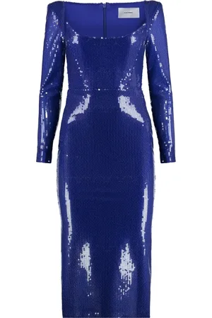 ALEX PERRY Party Dresses, female, , Size: 2XS Sequin Embellished Dress with Padded Shoulders