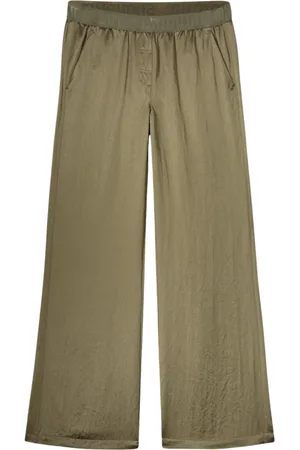 Summum Woman Wide Trousers, female, , Size: S Olive Pants 4s2656-12084