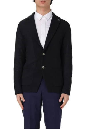 Manuel Ritz Blazers, male, , Size: M Elegant Jersey Jacket