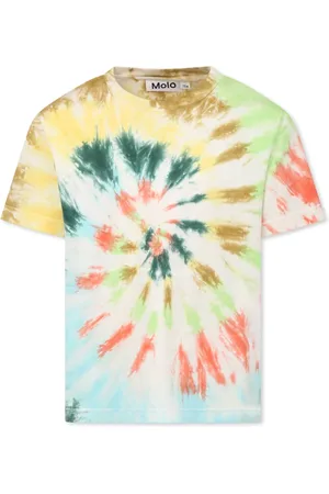 Molo T-Shirts, unisex, , Size: 4 Y Tie-Dye Short Sleeve Cotton T-Shirt
