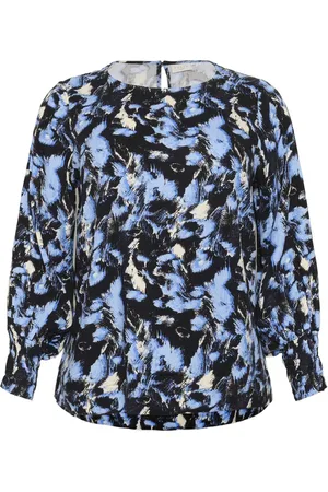 Kaffe Blouses, female, , Size: 7XL Graphic Strokes Blouse