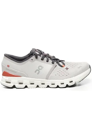 On Running Running Shoes, male, , Size: 7 US Light Grey Sneakers with Front Lace-up