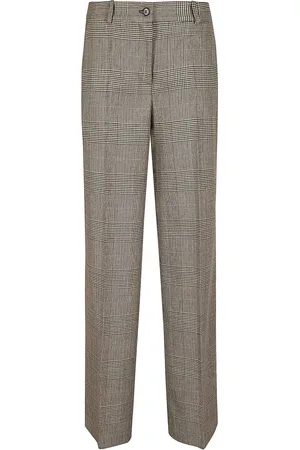 P.A.R.O.S.H. Wide Trousers, female, , Size: S Linen Cream Pants