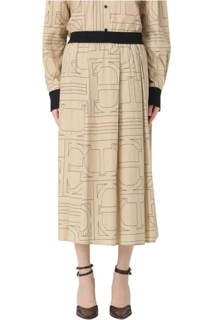 Twin-Set Midi Skirts, female, , Size: M Midi Skirt with Oval Print