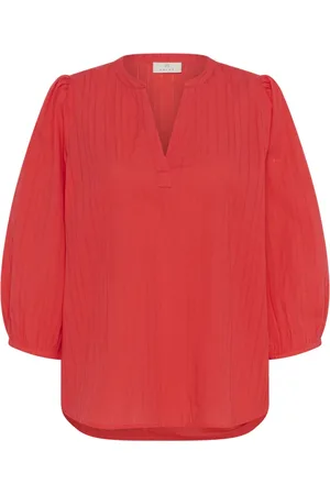 Kaffe Blouses, female, , Size: XS Hibiscus Blouse with ¾ Sleeves