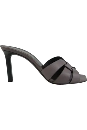 Saint Laurent Heeled Mules, female, , Size: 7 US Tribute Mule 85