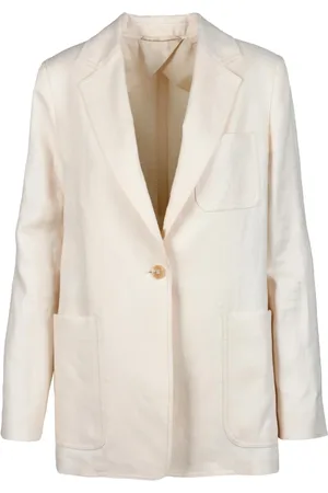 Max Mara Blazers, female, , Size: S Bohemian Linen Blazer with Button Closure